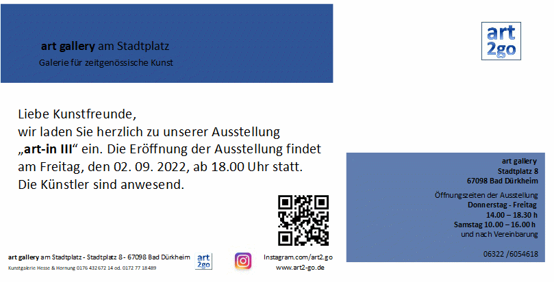 Einladungskarte art-in III(2